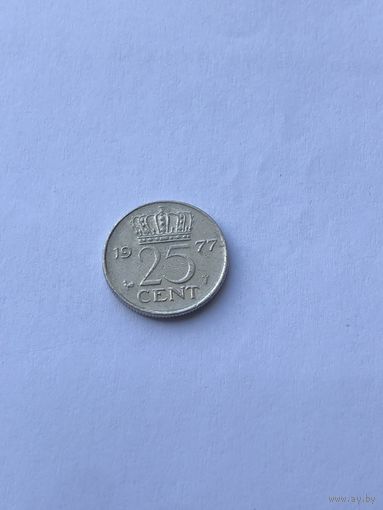25 центов 1977 г., Нидерланды