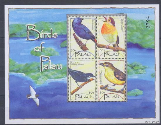 [1787] Палау 2004. Фауна.Птицы. МАЛЫЙ ЛИСТ+БЛОК.