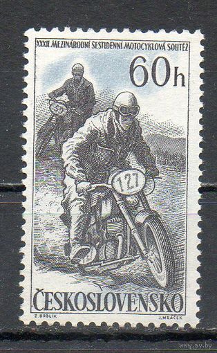 Спорт Чехословакия 1957 год серия из 1 марки
