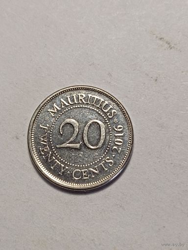 Маврикий 20 центов 2016 года .