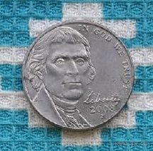США 5 центов 2008 года, Р. UNC. Франклин Бенджамин.