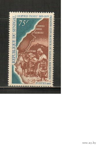 Сенегал-1969 (Мих.395) ,  ** ,  Караван, Верблюды (одиночка)