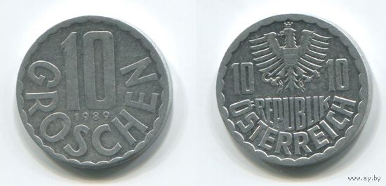 Австрия. 10 грошей (1989, XF)