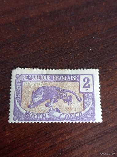 Французский срединный Конго 1907 года. 2с.