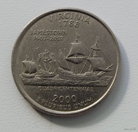США 25 центов 2000