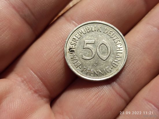 Германия 50 пфеннигов 1990