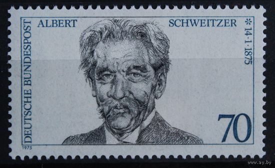 100 лет со дня рождения Альберта Швейцера, Германия, 1975 год, 1 марка