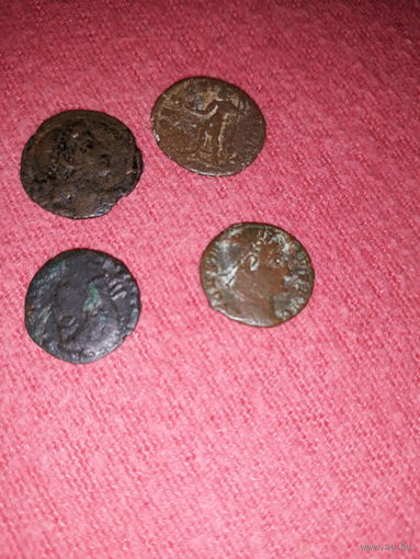 4 античные монеты-