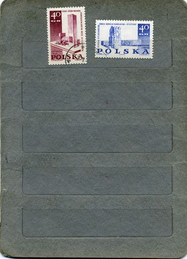 ПОЛЬША, 1967 , МОНУМЕНТЫ , 2м (на "СКАНЕ" справочно приведены номера и цены по  Michel)