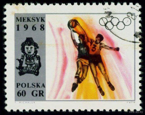 XIX летние Олимпийские игры Польша 1968 год 1 марка