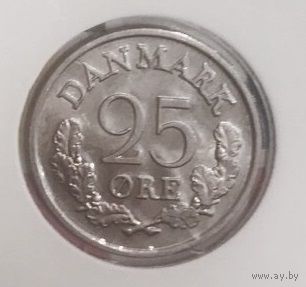 Дания 25 эре 1965 CS в холдере