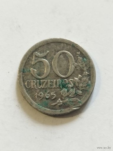 Бразилия 50 крузейро 1965