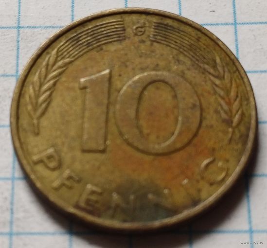 Германия 10 пфеннигов, 1980       G     ( 3-2-1 )