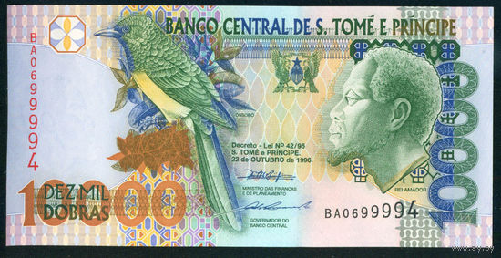Сан Томе и Принсипи 10 000 добра 1996 UNC