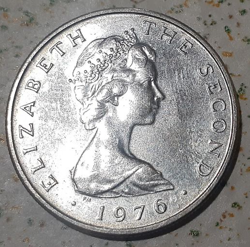 Остров Мэн 5 пенсов, 1976 Отметка монетного двора на обеих сторонах монеты (14-6-23(в))