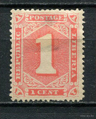 Либерия - 1886/1899 - Цифры 1С - (есть тонкое место) - [Mi.18a] - 1 марка. MH.  (LOT At24)