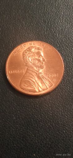 США 1 цент 2002г. D
