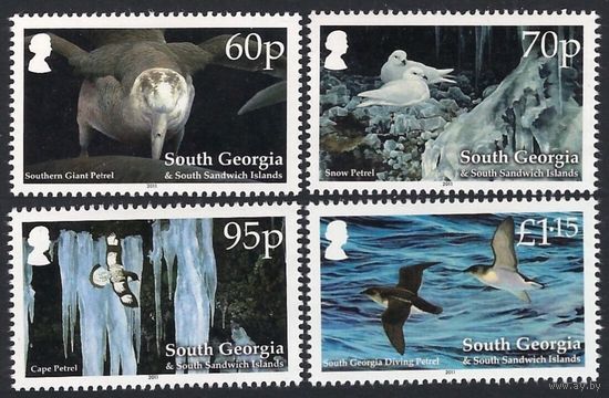 2011 Южная Георгия и Южные Сандвичевы острова 533-536 птицы 13,50 евро