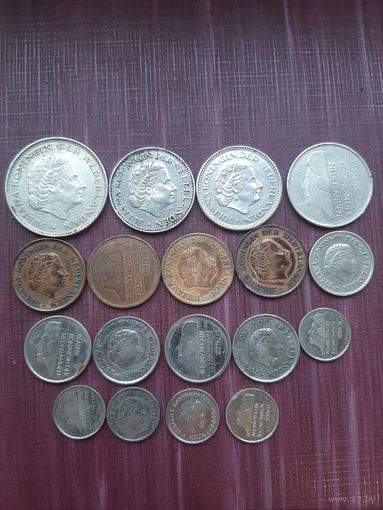 Монеты Голландии. С 1 рубля