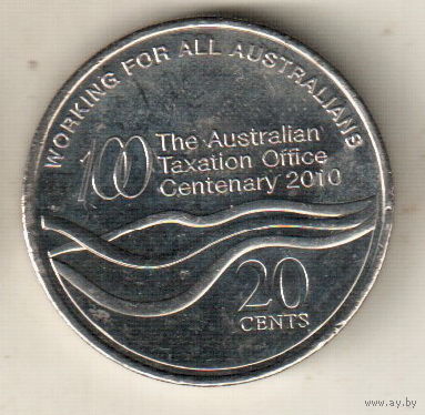 Австралия 20 цент 2010 100 лет налоговому Управлению
