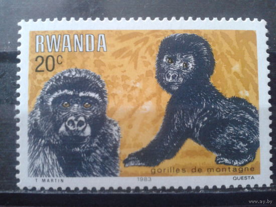 Руанда 1983 Обезьяны**