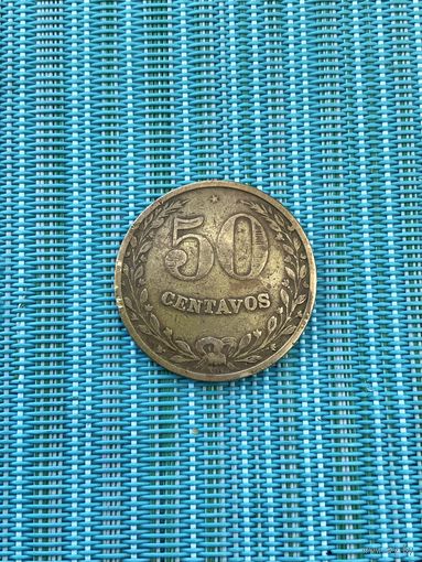 Колумбия 50 сентаво 1928 г.