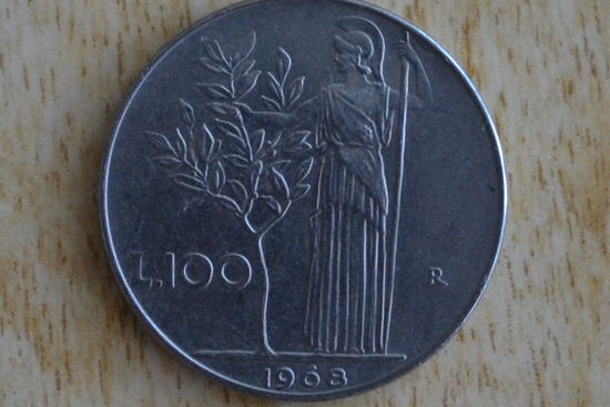 Италия 100 лир 1968