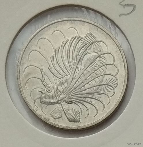 Сингапур 50 центов 1981 г. Рыба. В холдере