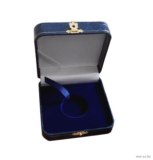 Футляр для монеты с капсулой 37.00 mm (1 руб. Ni или 10 руб. Ag) синий