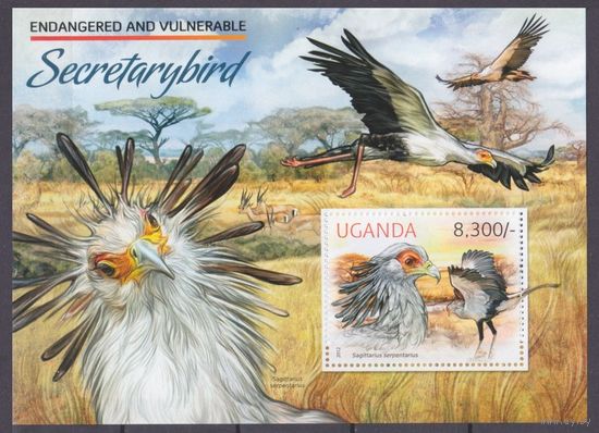 2012 Уганда 3004/B413 WWF / Птицы 8,00 евро