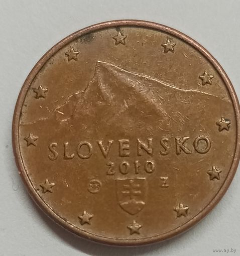 1 евроцент 2010 год  Словакия