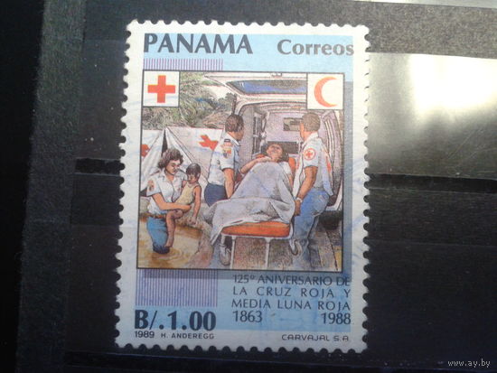 Панама 1989 125 лет Красному Кресту, концевая Михель-2,5 евро гаш