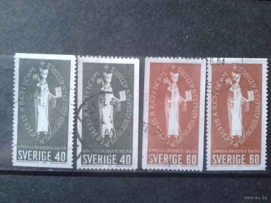 Швеция 1964 800 лет Упсальскому архиепископству Полная серия
