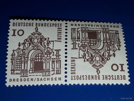 Германия Западный Берлин 1964 Стандарт. Сцепка 2 чистые марки