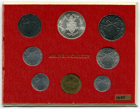 Ватикан. Годовой набор монет (1975, UNC)