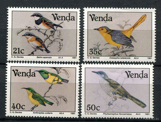 Венда (Южная Африка) - 1991 - Птицы - [Mi. 217-220] - полная серия - 4 марки. MNH.