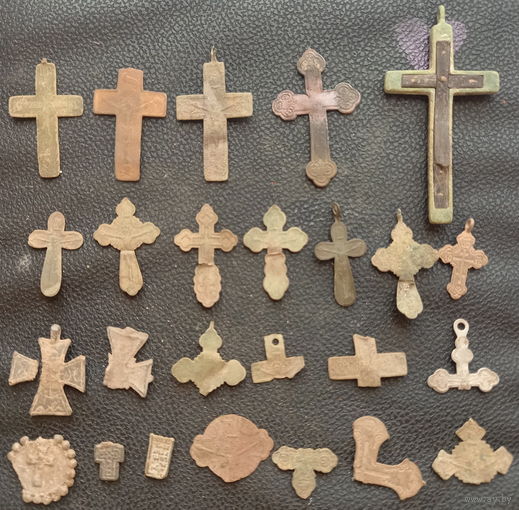 Крестики старинные, части крестиков