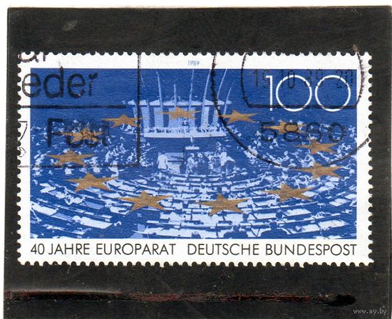 Германия. Ми-1422. Совет Европы, 40 лет. 1989.