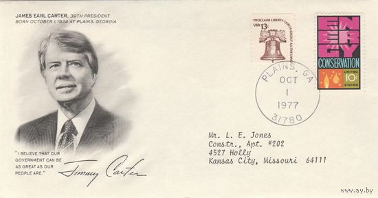 КПД США /Президент JAMES EARL CARTER/0013 1977 г
