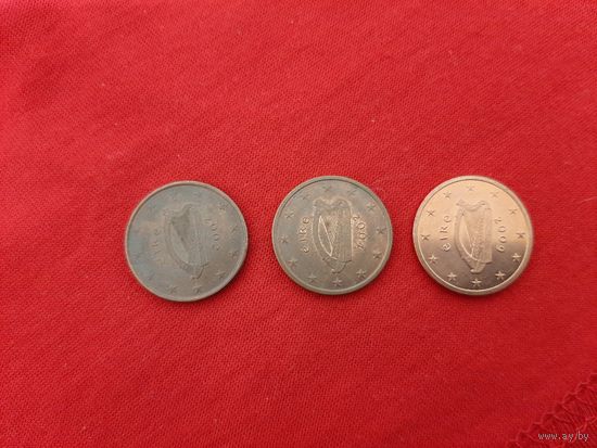 5 евроцентов 2002, 2004, 2009 год Ирландия