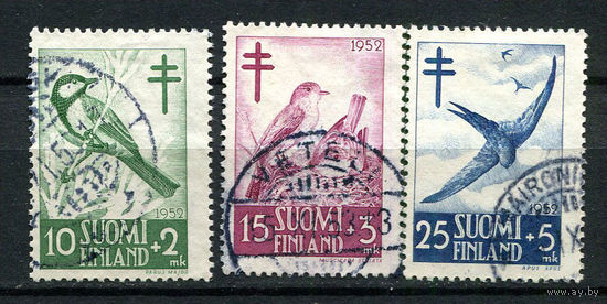 Финляндия - 1952 - Птицы. Борьба с туберкулезом - [Mi. 413-415] - полная серия - 3 марки. Гашеные.  (Лот 196AG)
