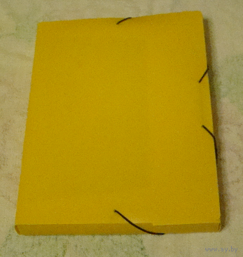 Пластиковая  папка  для  бумаг желтая (14)