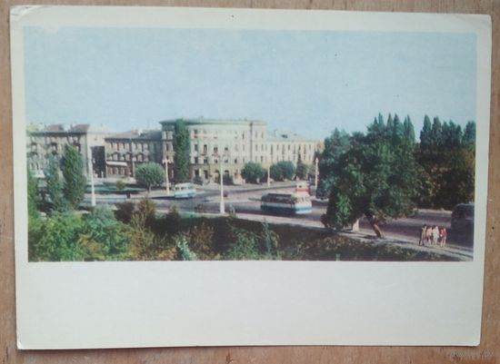 Брест. Вид на гостиницу Буг. 1966 г. Чистая.