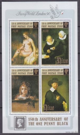 1990 Ниуэ 761-764/B116 Художник Рембрандт 15,00 евро