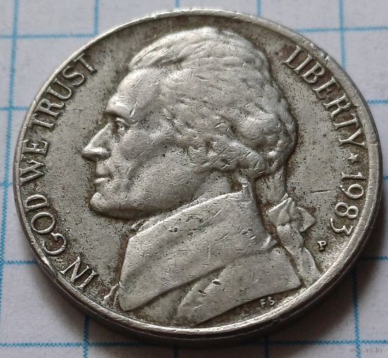США 5 центов, 1983    Р    ( 3-5-1 )