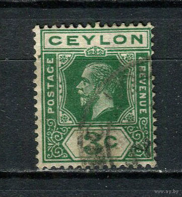 Британские колонии - Цейлон - 1911/1925 - Король Георг V 3С - [Mi.167A] - 1 марка. Гашеная.  (Лот 41De)