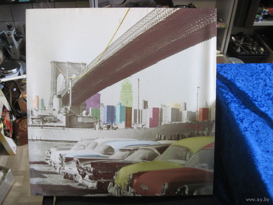 Нью-Йорк. Под Бруклинским мостом. Цветная печать на ткани, подрамник 50х50 см.