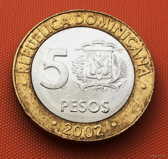 116-07 Доминиканская Республика, 5 песо 2002 г.