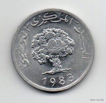 5 милимов 1983 Тунис