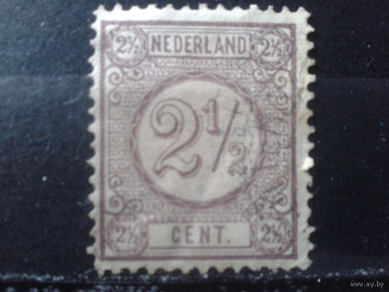 Нидерланды 1876 Стандарт, цифра 2 1/2с  К12 1/2